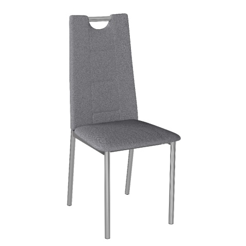 Комплект стульев Орлеан (4 шт), хром рогожка серая